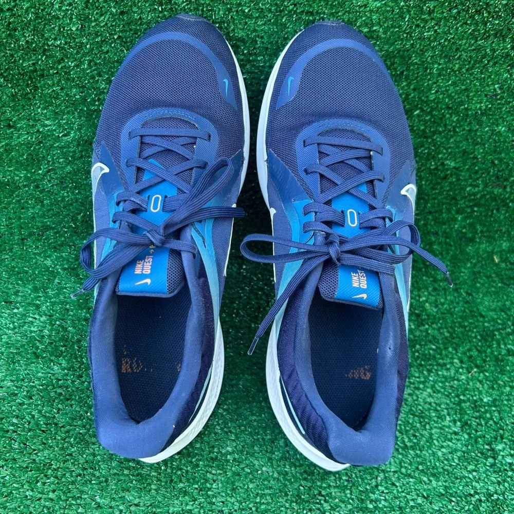 Nike Quest 4 Mens Running Shoes Navy Blue Athletic Sneakers DD0204-400 Size‎ 10
